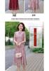 Retro Chinese Style Cheongsam Knee-Length Dress for Middle-Aged Women