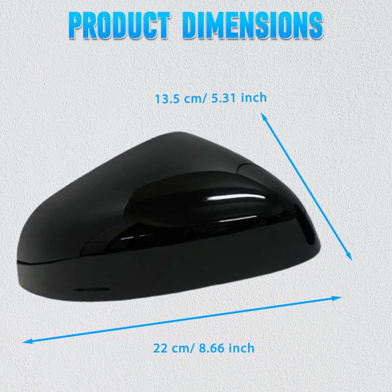 2Pcs Car Side Wing Rearview Mirror Cover Cap Decorate  Trim For Ford Fiesta MK8 2018    -2024 Carbon Fiber Black