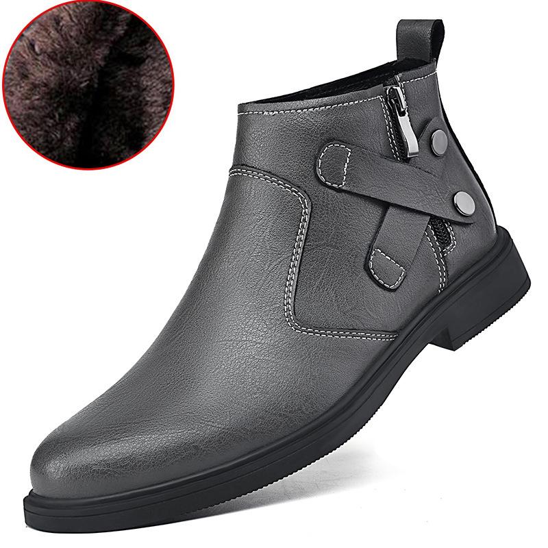 

Осень-зима высококачественные мужские ботинки челси, роскошные брендовые белые джинсовые ботинки с боковой молнией, деловые формальные кожаные ботинки 48