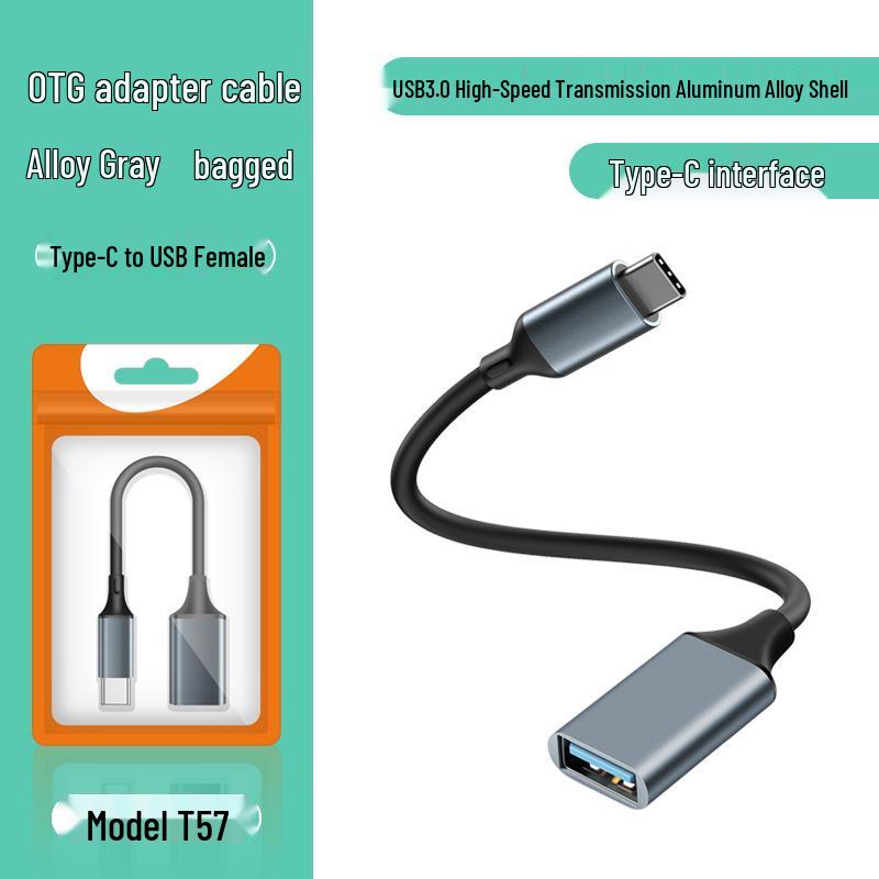USB To Type-C OTG Data & Extension Cable for Flash Drives, Hard Drives, Keyboards & Phones