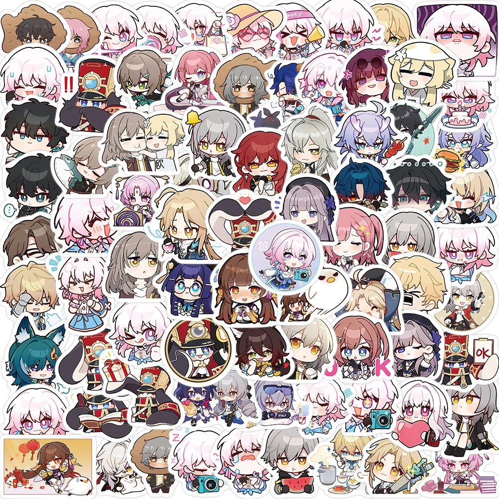 

80pcs Honkai Star Rail Stickers Anime Game Cartoon Decals for DIY Laptop Phone Suitcase Kids Toys