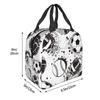 Cartoon Soccer Ball Football Insulated Lunch Bags Large Reusable Thermal Bag Tote Lunch Box College Picnic Men Women