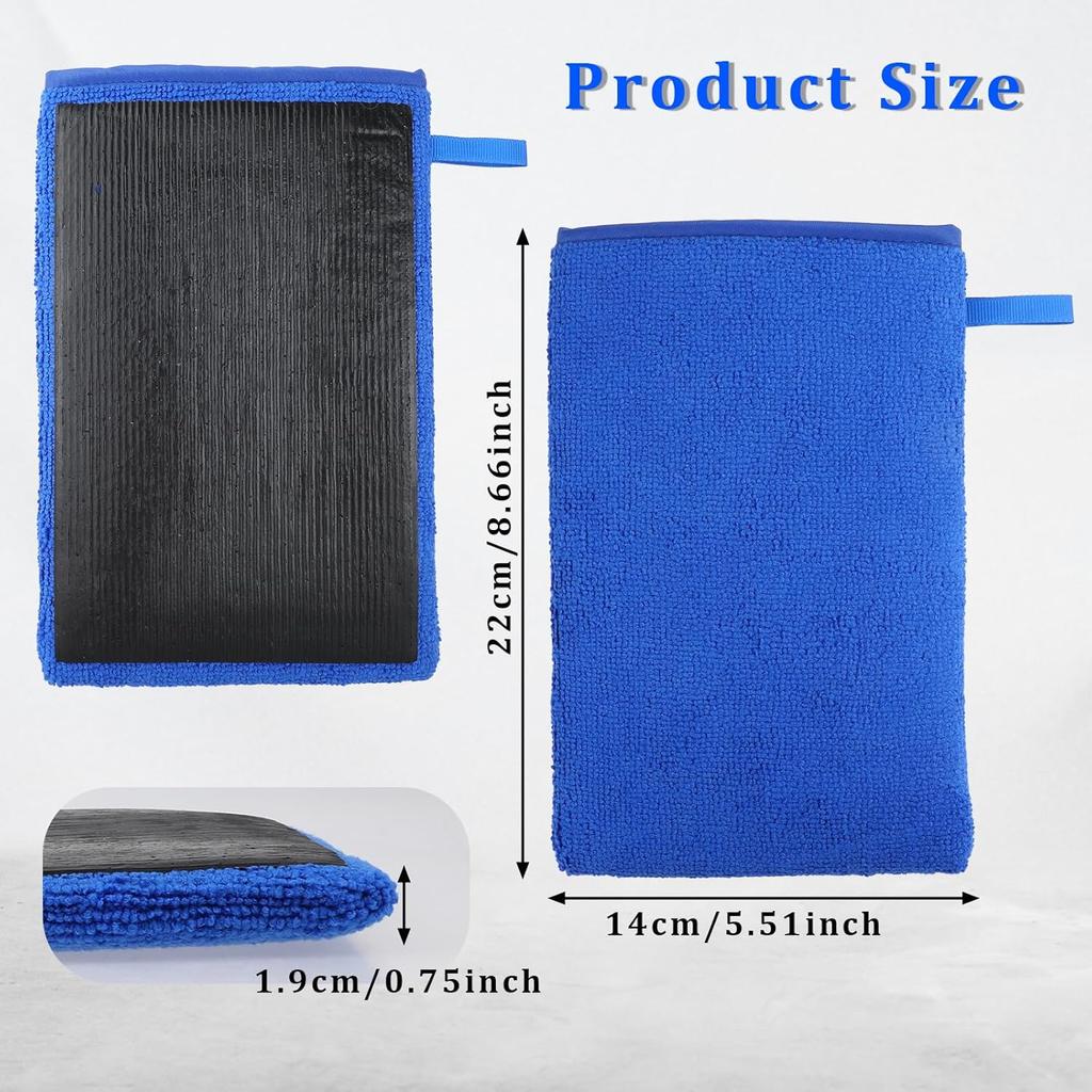 Giantree Clay Mitt - Auto Detailing Microfiber Clay Bar, Medium Grade, Blue