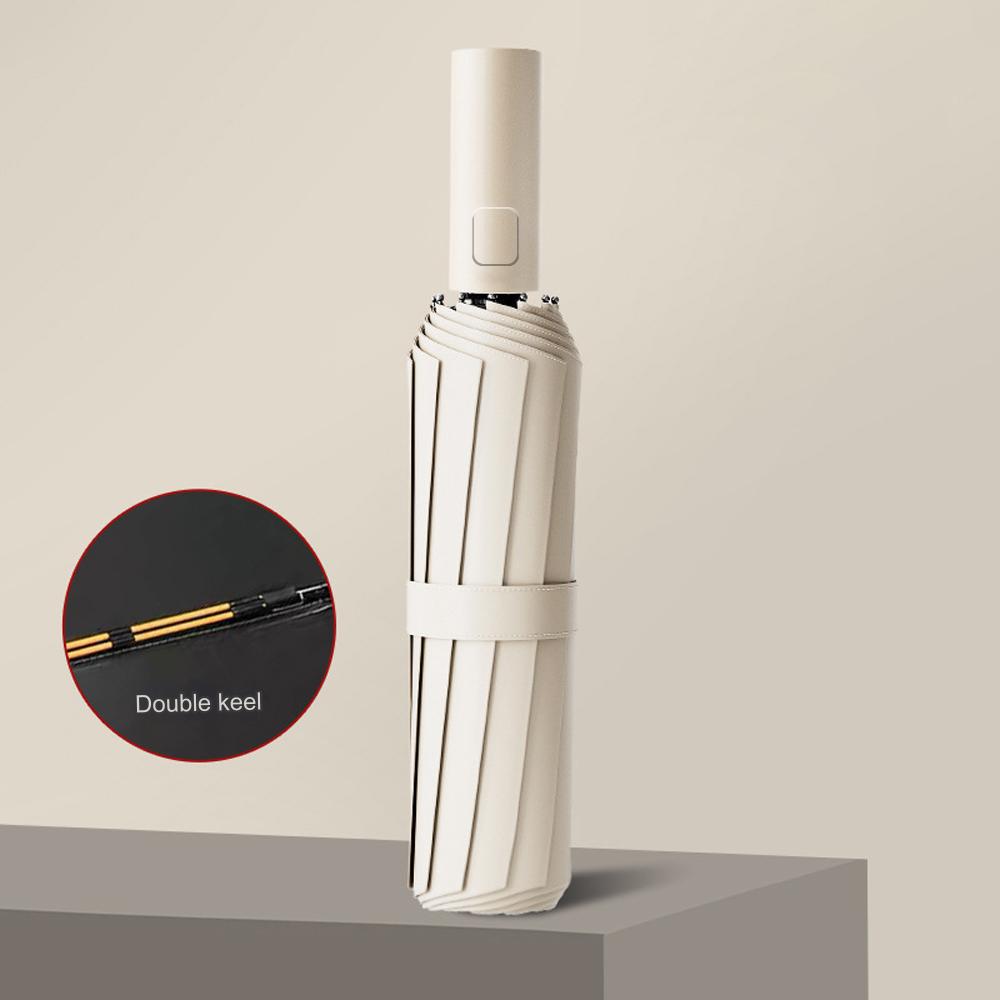 

Усиленный зонт с 24 спицами, мужской деловой прочный и долговечный ветроустойчивый зонт, солнцезащитный зонт с защитой от УФ-лучей, женский для солнечной погоды бежевый