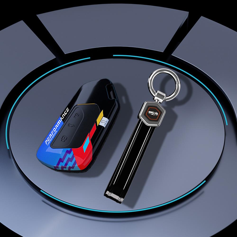 Abs Carbon Car Key Case Cover Shell Fob For Volkswagen Vw Golf 8 Mk8 Id-4 Id-6 For Skoda Octavia A8 For Seat Leon Fr Mk4 Cupra