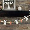 Easter Party 1 M Easter Garland Colorful Bunny And Carrot Decor Holiday Festive Decor Wooden Beads 1 Meter Length