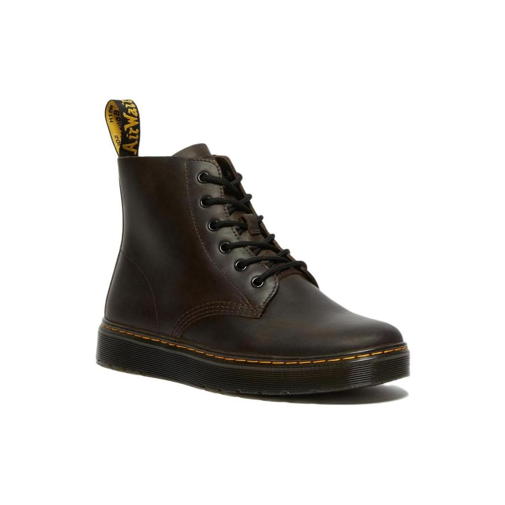 Dr. Martens Leather Comfortable Casual Short Martin Boots Unisex Boots Dark-Brown 27779201