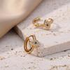Zircon Evil Eye Earrings For Women Stainless Steel Gold Plated Turkish Pendientes Hoop Piercing Earring 2023 Goth Zircon Aretes