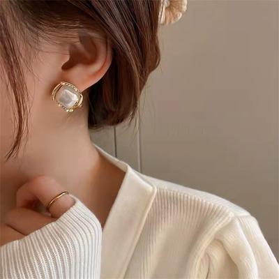 Kadınlar Kız Hediye Takı Toptan için Şık Moda Kore İnci Küpe