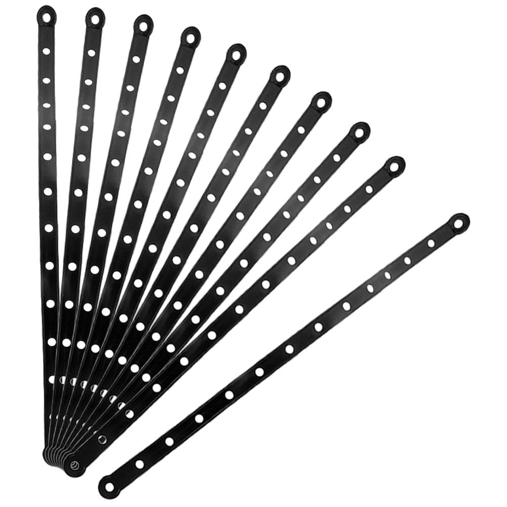 

10 шт. вешалка для одежды соединительная полоса для одежды зажим для брюк набор для подвешивания дисплейные полоски соединительный пластик 45.00X1.80X0.20CM чёрный