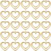 50Pcs Alloy Chandelier Component Links, Heart, Golden, 24x25x2mm, Hole: 1.2~2mm