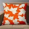 1 pieces -2D flat printing Orange And White Maple Leaf Patterned Throw Pillows Polyester pillowcase, sofa decorative cushion cov