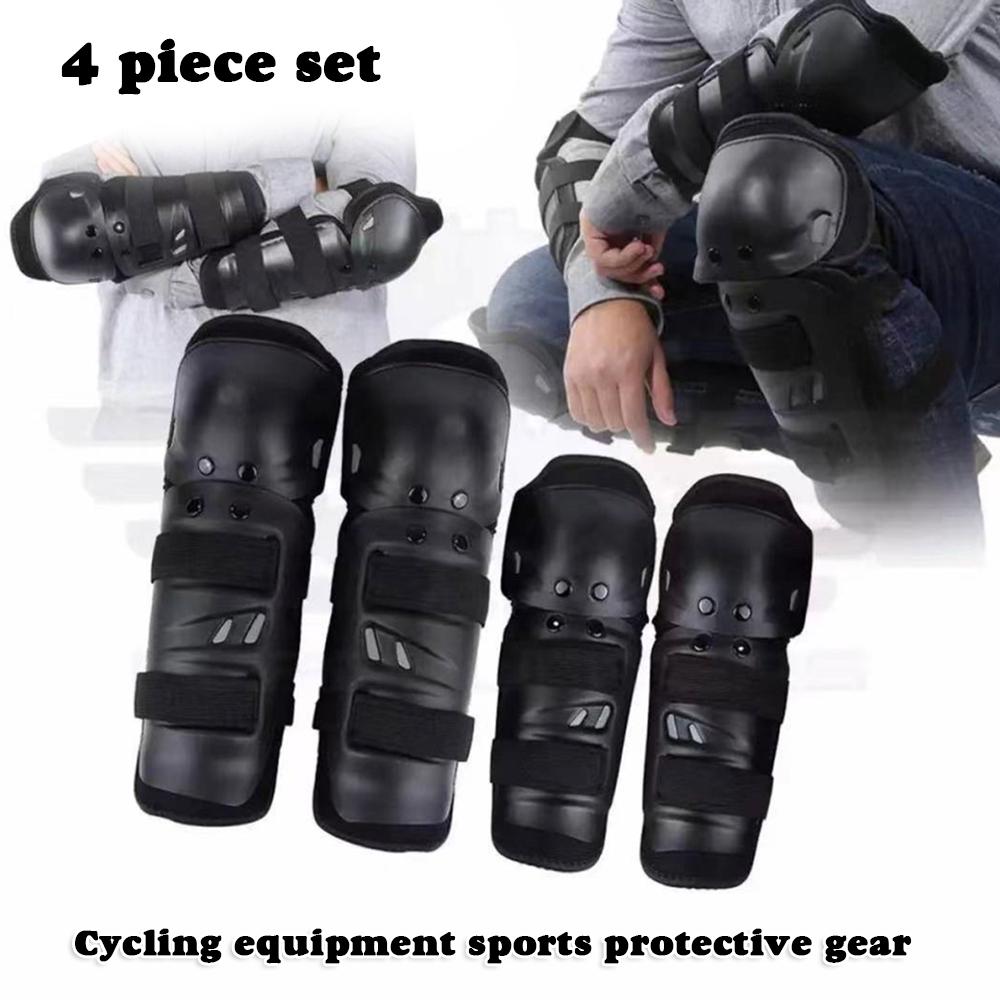 Motocross riding knee and elbow pads set adjustable PE EVA foam guards for motorcycle cycling adults