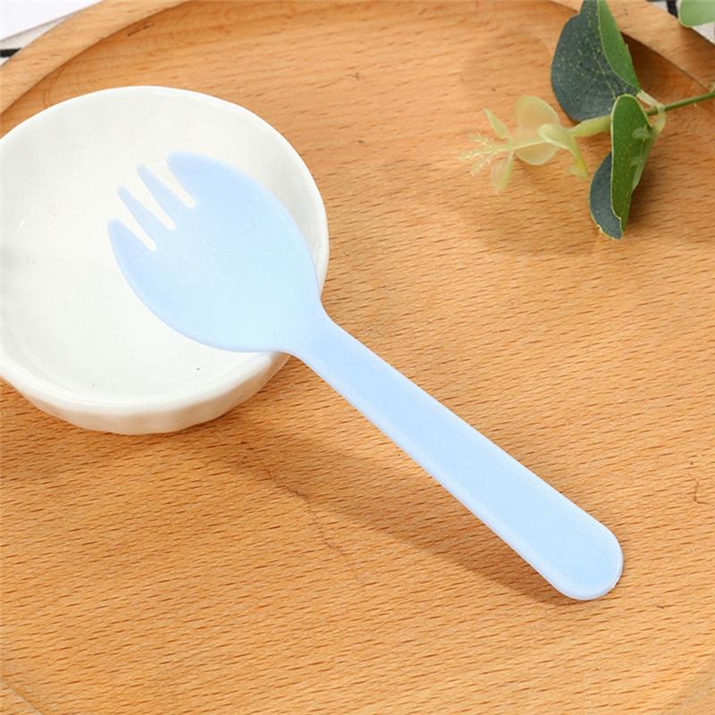 Disposable Plastic Fork And Spoon Individual Packaging For Ice Cream And Yogurt Fruit Salad Fork And Spoon