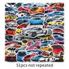 51 PCS Cartoon Creative Removable Stickers for Notebooks, Planners, Suitcases