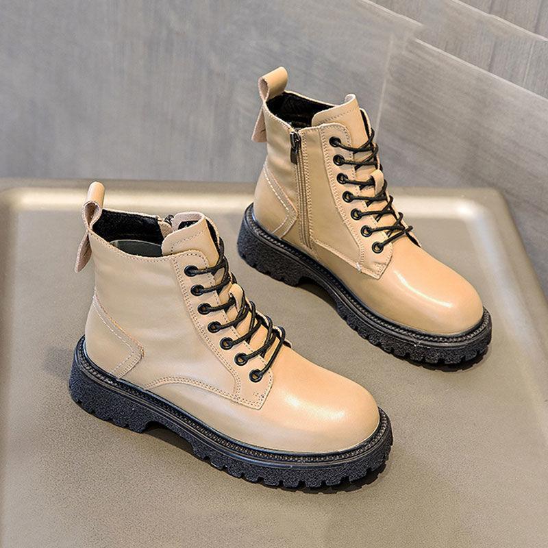 Women Fashion Mid-boots Spring and Autumn Single Boots British Style Short Boots 2024 New Designer Women Boots  Women Shoes