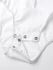 Men‘s One-Piece Casual Bodysuit: Turn-Down Collar Long Sleeve Button Down Solid Color Shirt Top for Daily Wear