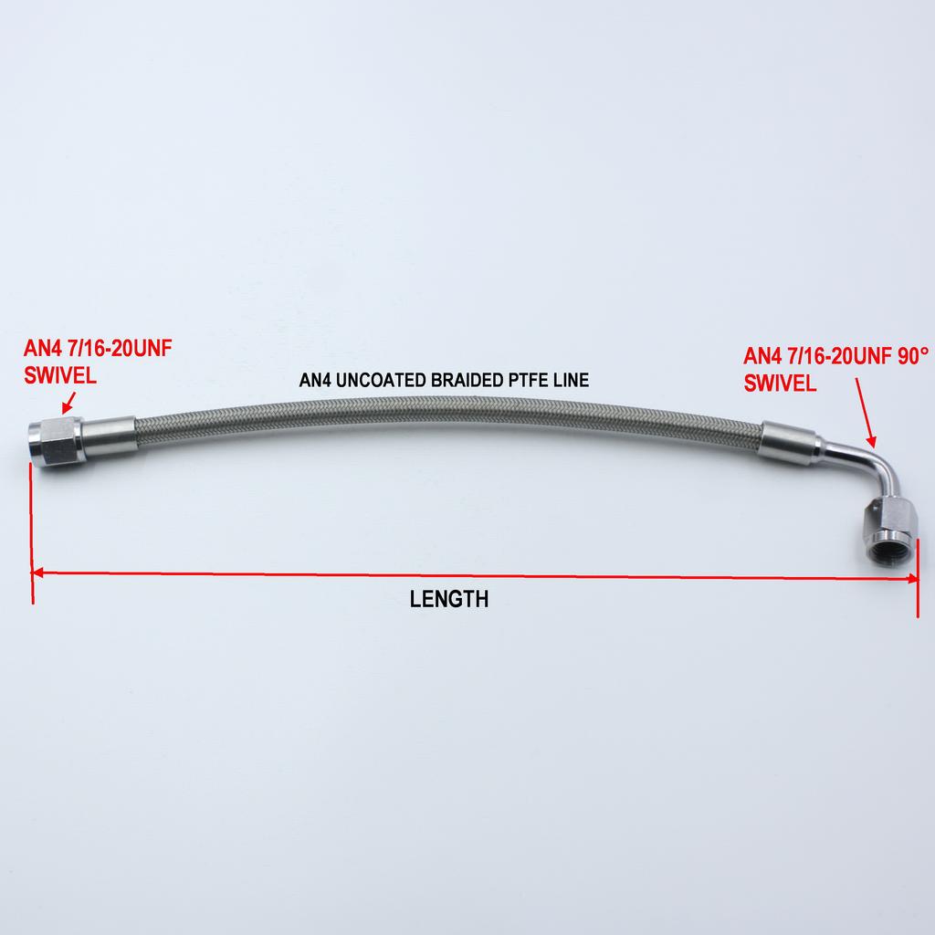 AN4 Stainless Braided Brake Line Clutch Flexible Tube Fuel Turbo Hose Freno Tubi Universal Hydraulic -04 Hosee