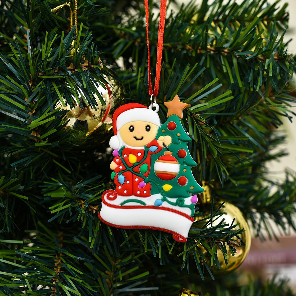 Stylish Snowman Lantern Christmas Tree Pendant Diy Name Ornament Perfect For Festive Decor