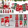 Christmas Gift Bags With Drawstring Ribbon Santa Design For Seasonal Gifts