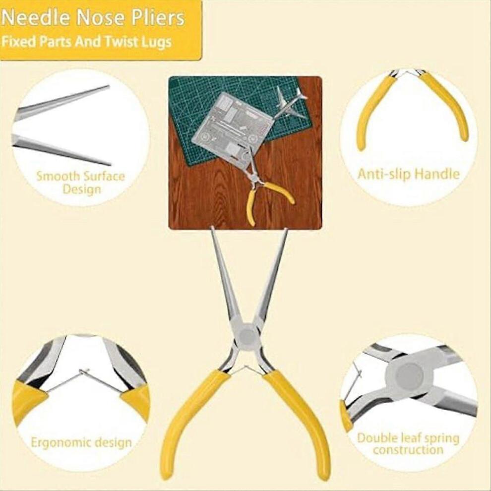 23pcs Metal Puzzle Tool Kit,Metal Model Tool Kit Includ Plier Bending Assist Tools File Flat Tweezers Wire Wrapping Rod
