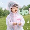 EVA Children Rain Poncho Transparent Student Rainwear Cute Rain Coat Jacket  Outdoor Use