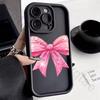 Colorful Bow Print Phone Case For iPhone 11 13 17 15 12 14 Pro Max air Plus SE Soft Matte Cover