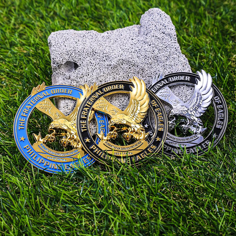 Philippine Eagle Metal Car Decal Eagle Hollow Totem Auto Body Stickers Waterproof Gold Black Car Motorcycle Decoration Stickers