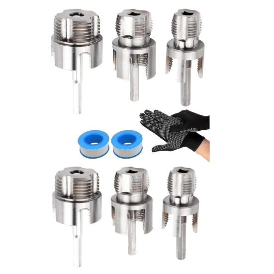 Wasserrohr-Öffner Hitzbehandelter legierter Stahl Rohrgewindeschneider Innen Außen Gewindeschneiden 3 Köpfe