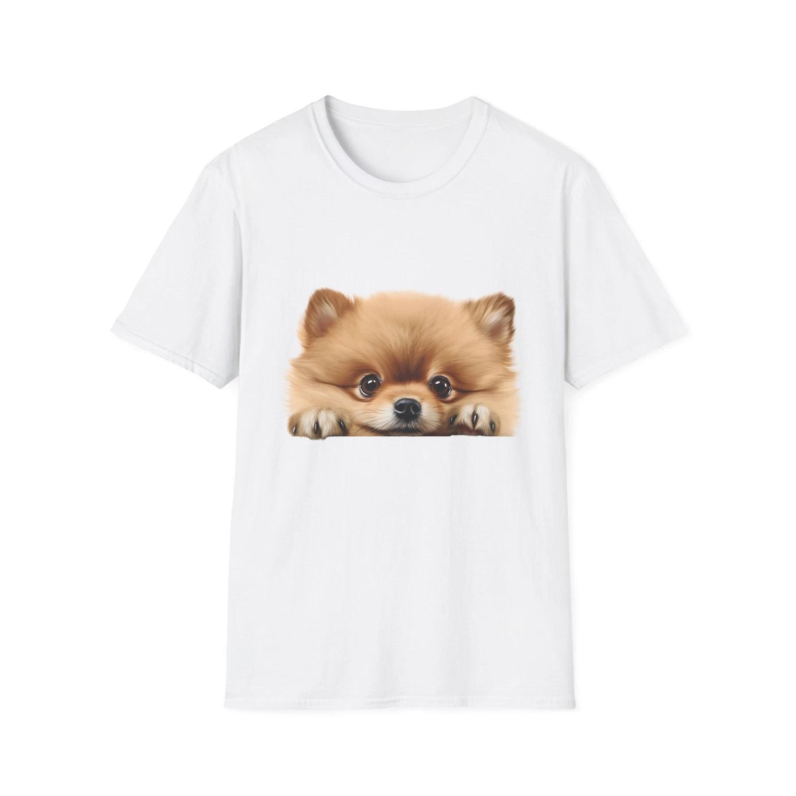 Cute Pomeranian Dog T-Shirt, Pet Lover Gift, Dog Mom Apparel, Animal Tee, XL
