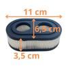 Air Filter - Phonillico® - Briggs Stratton 593260/798452 - Pack of 2 - Compatible with 500E To 675IS Series