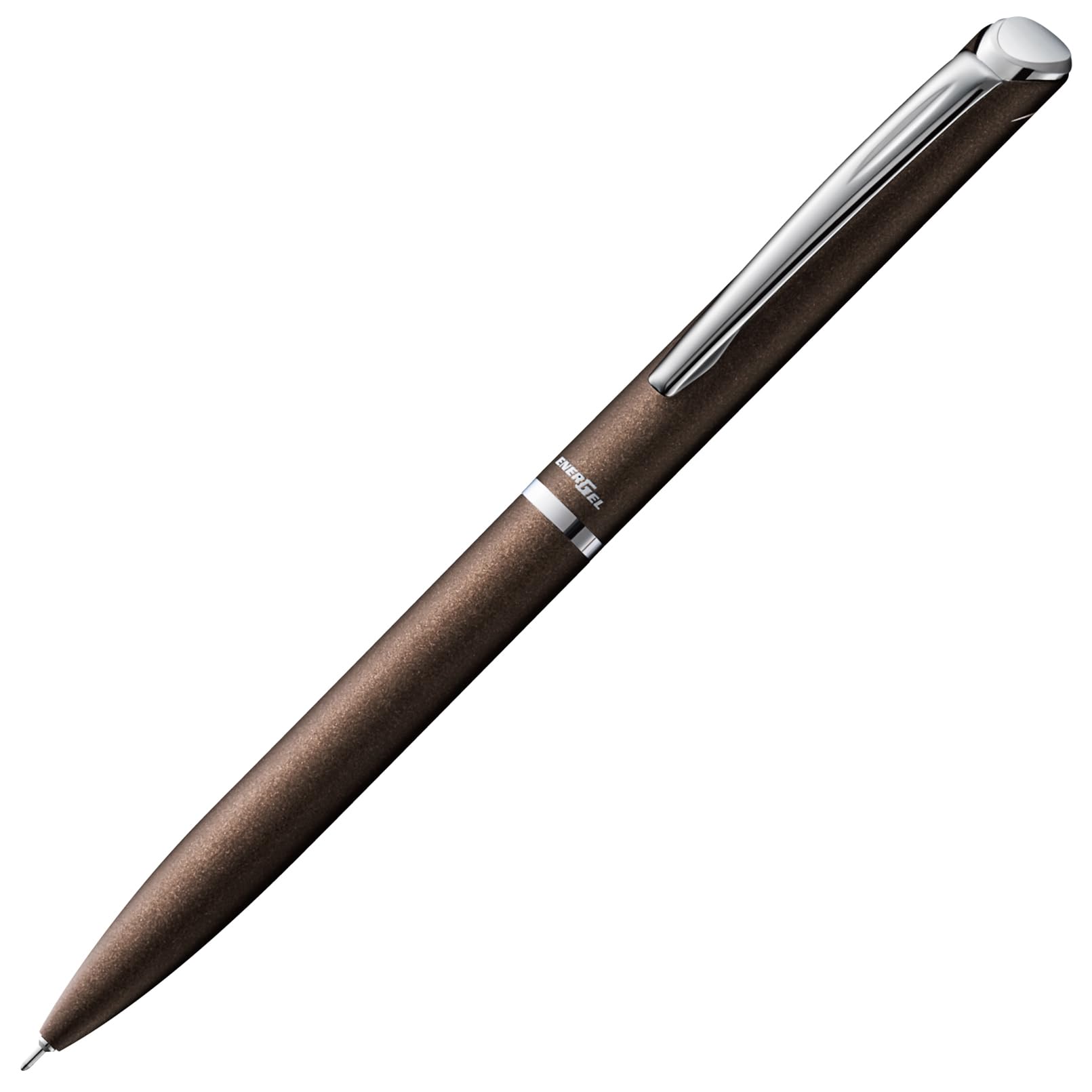 Pentel EnerGel Philography Ballpoint Gel Brown BLN2005E Pen, Ink, 0.5mm, Barrel, (Black)
