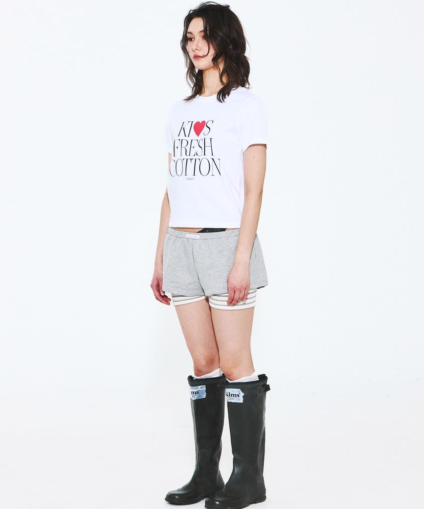 Kimseupeulesikoteunmakes Ivy Kiss Logo T-Shirt White