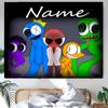 Personalized Rainbow Friends Background Tapestry,Custom Name Birthday Party,Multifunctional Wall Decoration for Home Decor,Various Occasions