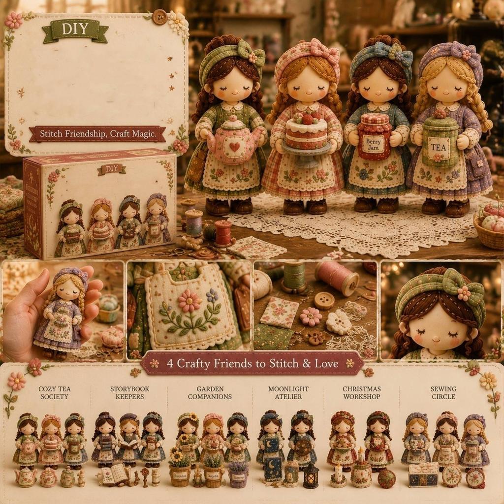 Kit Bambola Patchwork Fai da Te per Bambine Set da Cucito Creativo
