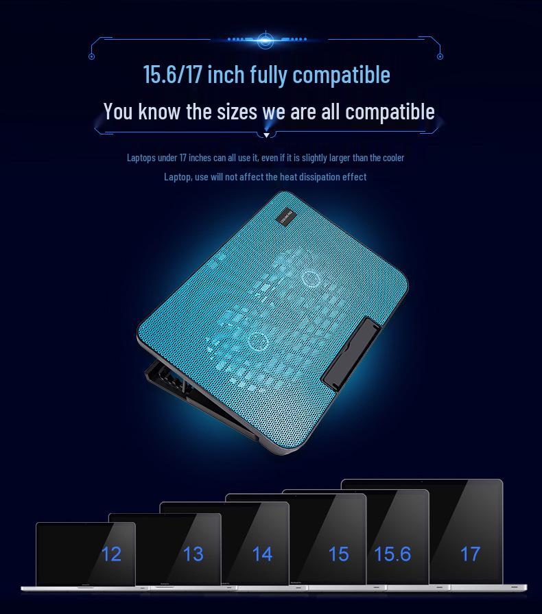 N99 Laptop Cooler 14"-15.6" Stand with Dual Fans