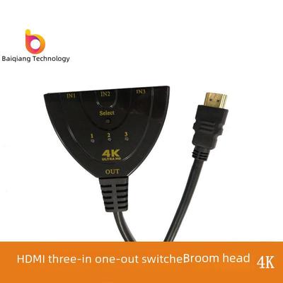4K HDMI 3-in-1 Out Switcher with Pigtail Connection