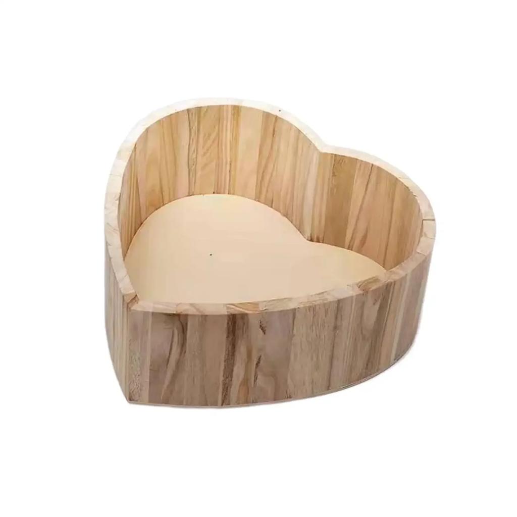 Baby Bed Set Heart Shape Box Vintage Wooden Basin Newborn Posing Gear Safe Photo Shooting Accessories For Newborn Portrait Props