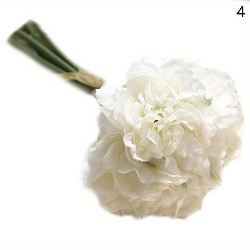 1PC Bunch Simulation Peony Flower Bouquet To The Beam Simulation Flower Home Decoration Crafts Wedding Fake Flowers
