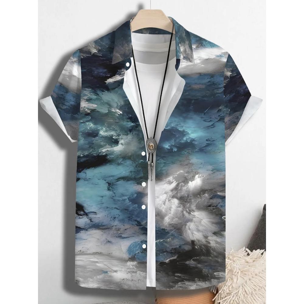 

Men s Stylish Party Hawaiian Shirt Summer Fashion Casual Man Short Sleeve Tropical Print Beach Wear Lightweight Vacation Tops S