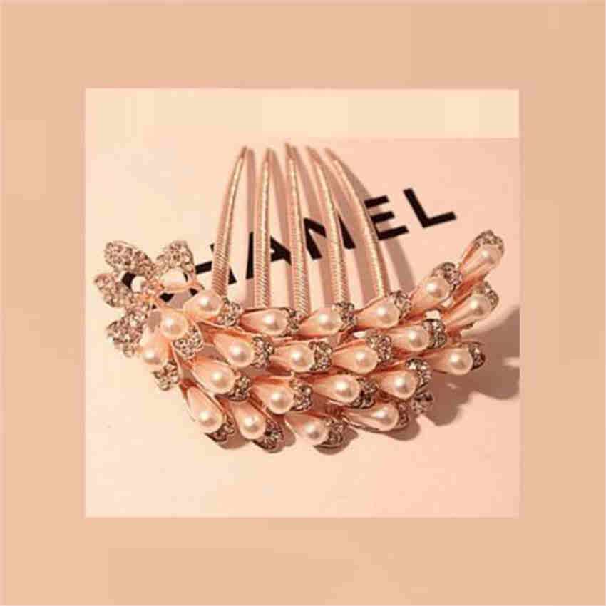 Fashion Flower Design Females Hair Accessories Clip Beautiful Plate Hair Comb Clip Hair Insert
