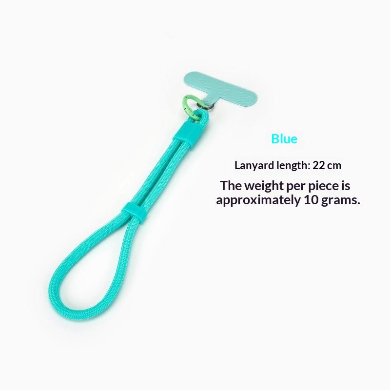 Short Polyester Phone Wrist Lanyards Scratch-Proof Multiple Candy Colors with Free Adhesive Pads for USB Drives Keys