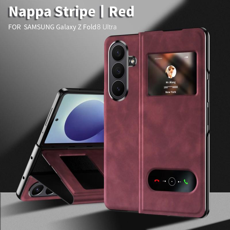 Premium Leather-Style Foldable Phone Case Galaxy Z Fold 8 Ultra Full Coverage Shockproof Business Wallet Stand