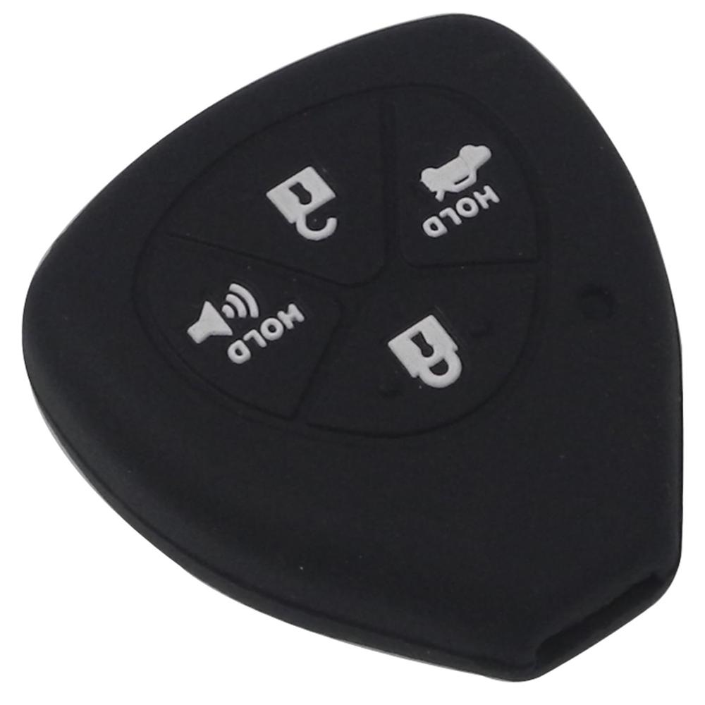 Jingyuqin Remote 4 Btn Silicone Key Cover Case For Toyota Corolla Hilux Vitz Rav4 Aqua Camry Highlander Land Cruiser Pardo Prius