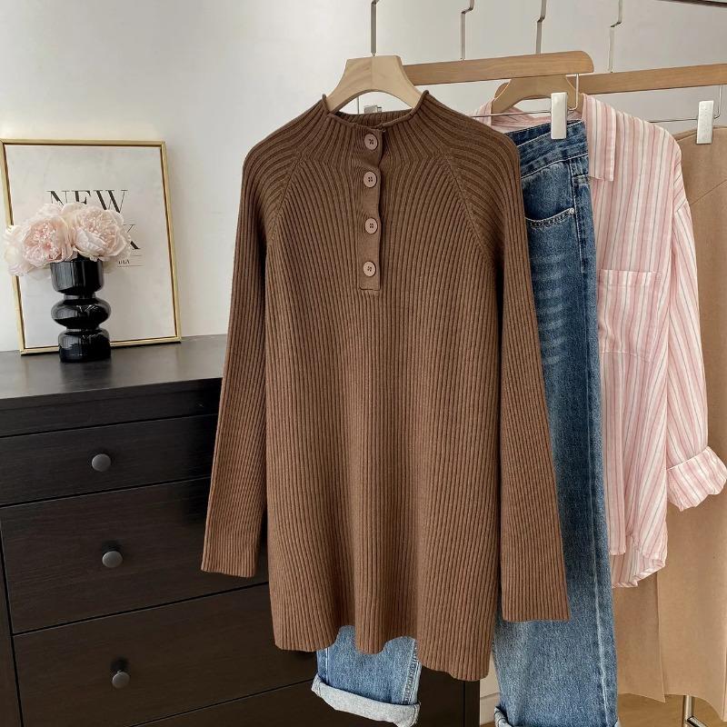 Sweater for Women Winter Cotton Thickened Pullover Warm Knitted Stretchy Long Sleeve Oversize Jumper Sweater Tops