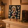 Spiritual Wall Art Faith Pearl Painting Kit Virgin Mary DIY Faux Religious Handmade Devotional Artwork Craft Set Home for Christian Prayer