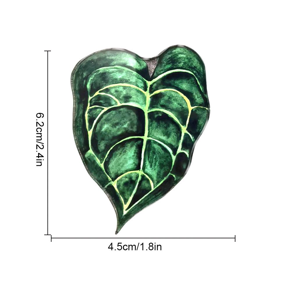 Creative Acrylic Tropical Plant Magnetic Fridge Sticker - Simulation Leaf Design