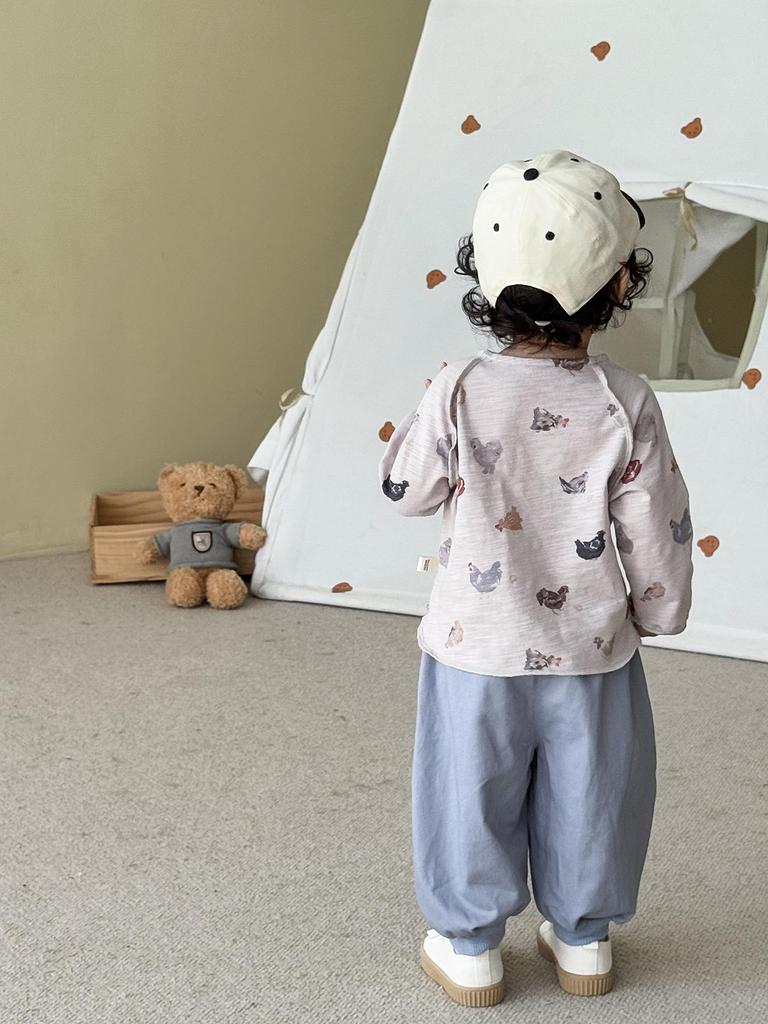 2025 Autumn Kids' Korean Style Fashion Solid Color Cargo Pants