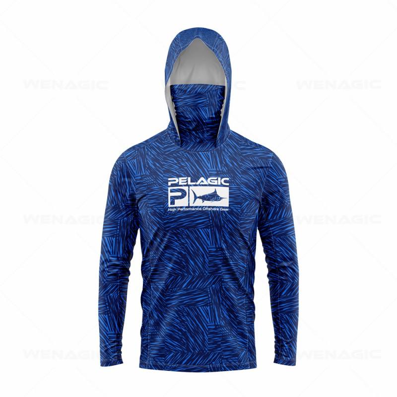Quick-Dry Fishing Long Sleeve Hooded Shirt Men Women Breathable Mesh UV Protection Outdoor Angling Apparel