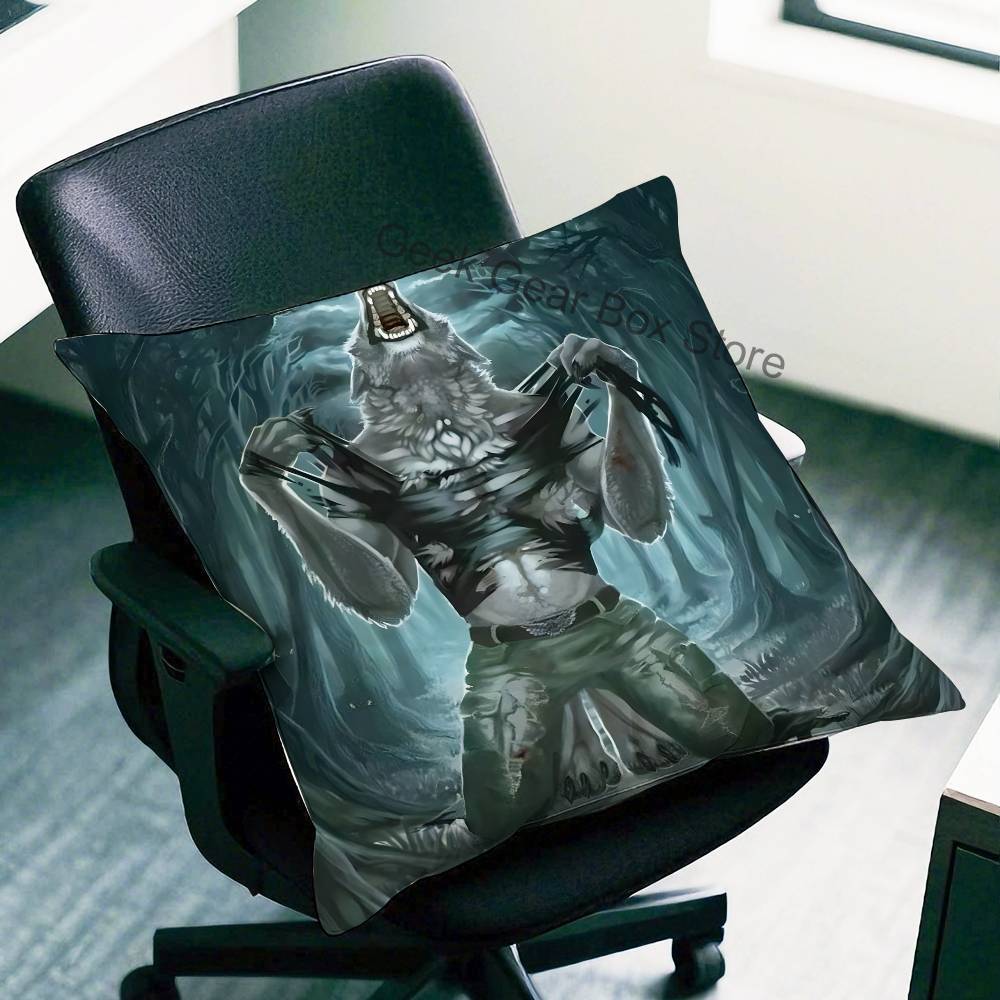 Alpha Sigma Wolf Cool Kissenbezug für Sofa-Dekor Auto Büro Zimmer Druck Kissenhülle Dekorationen und Schutz